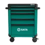 Carrinho para Ferramentas Verde com 5 gavetas - Sata