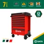 Carrinho para Ferramentas Vermelho com 7 Gavetas - Sata