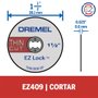 Disco de Corte Fino EZ LOCK 1.1/2" Ref.: 409 com 5 peças - Dremel