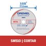Disco de Corte SAW-MAX METAL 77mm DSM510 com 3 - Dremel