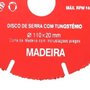 Disco de Serra com Tungstênio para Madeira 110 x 20 mm - Rocast