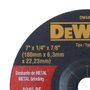 Disco Desbaste 7" x 1/4" x 7/8" - Dewalt