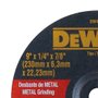 Disco Desbaste Metal 9"x 1/4" x 7/8" - Dewalt