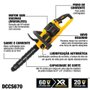 Eletrosserra 60V MAX XR FLEXVOLT - DCCS670B - Dewalt