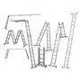 Escada Articulada Multifuncional com 16 Degraus - Real Escadas