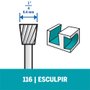 Escariador Inclinado 6,3MM HSS Ref.116 - Dremel