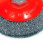 Escova Cônica Aço Ondulada D100 ESP20 M14 - Abrasfer