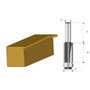 Fresa Dupla para Rebaixar Forma com Rolamento HT 1/4" - D-03078 - Makita