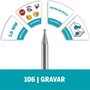 Fresa/ Escariador Circular de Gravação 1,6mm Ref.: 106 - Dremel