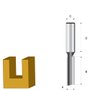 Fresa Paral DP. Haste 6mm/Corte 3MM-  D-09210 -Makita