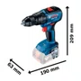 Furadeira/ Parafusadeira de Impacto 1/2" à Bateria 18V GSB 18V-50 - Bosch