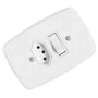 Interruptor 1 Tecla Simples + Tomada 2P + T 20A 250V - Pluzie