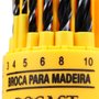 Jogo Broca Combinados 18 Peças - 3.0 à 10.0mm - Rocast