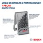 Jogo de Brocas para Madeira 3 a 10mm com 7 peças - Bosch
