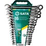 Jogo de Chave Combinada Catraca 8 a 21mm com 16 peças - Sata
