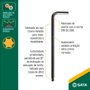 Jogo de Chave Hexagonal Curta 1,5 a 10mm 9 Peças CRV - Sata