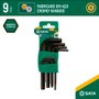Jogo de Chave Hexagonal Curta 1,5 a 10mm 9 Peças CRV - Sata