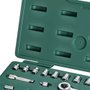 Jogo de Soquete 1/4" 4 a 13mm 3/8" 8 a 19mm 44 Peças - Sata
