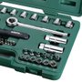 Jogo de Soquete 1/4" 4 a 13mm 3/8" 8 a 19mm 44 Peças - Sata