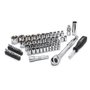 Jogo de Soquete Sextavado 1/4" 3/8" com 65 peças - Sata