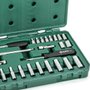 Jogo de Soquete Sextavado 1/4" com 25 peças - Sata Jogo de Soquete Sextavado 1/4" com 25 peças - Sata