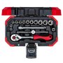 Jogo de Soquete Sextavado 1/4" RED com 16 peças - Gedore