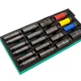 Jogo de Soquetes Sextavados Longos de Impacto 1/2" com 19 peças - Sata