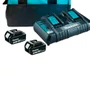 Kit Carregador DC18RD-127V com 2 Baterias BL1830B e Bolsa - Makita Kit Carregador DC18RD-127V com 2 Baterias BL1830B e Bolsa - Makita