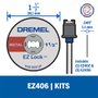 Kit com 5 Discos de Corte para Metal EZ406 e Mandril - Dremel