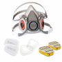 Kit Completo Respirador 6200 com Cartucho e Filtro para Serviços - 3M