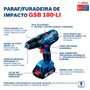 Kit Parafusadeira Furadeira GSB 180 e Chave de Impacto GDX 180 - Bosch
