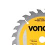 Lâmina de Serra Circular com Dentes de Metal Duro 185mm x 20mm 24D - Vonder