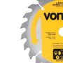 Lâmina de Serra Circular com Dentes de Metal Duro 185mm x 20mm 24D - Vonder