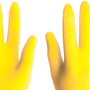 Luva Látex Para Limpeza T 09-G Amarela - Kalipso