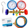 Manifold R22/R407C/R410A com Válvula Adaptador e Mangueira 1,5m - EOS