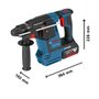 Martelo Perfurador Rompedor à Bateria de 18V GBH 18V-26 - Bosch