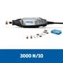 Micro Retifica Dremel 3000 110V 120W com 10 Acessórios