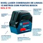 Nível à Laser GCL2-15 com Gancho e Maleta - Bosch
