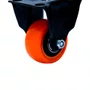Rodízio Fixo Black 41mm 30kg com Placa e Roda Laranja - Colson