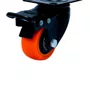 Rodízio Giratório Black 41mm 30kg com Placa e Freio e Roda Laranja - Colson