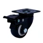 Rodízio Giratório Black 41mm 30kg com Placa e Freio e Roda Preto - Colson