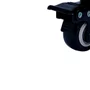 Rodízio Giratório Black 41mm 30kg com Placa e Freio e Roda Preto - Colson