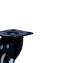 Rodízio Giratório Black 41mm 30kg com Placa e Freio e Roda Preto - Colson