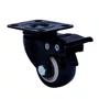 Rodízio Giratório Black 41mm 30kg com Placa e Freio e Roda Preto - Colson