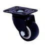 Rodízio Giratório Black 41mm 30kg com Placa e Roda Preta - Colson