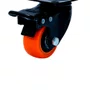 Rodízio Giratório Black 50mm 50kg com Placa e com Freio Roda Laranja - Colson
