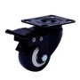 Rodízio Giratório Black 50mm 50kg com Placa e Freio Roda Preto - Colson