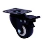 Rodízio Giratório Black 50mm 50kg com Placa e Freio Roda Preto - Colson