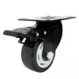 Rodízio Giratório com Freio Black 75mm 70kg Preto - Colson