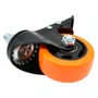 Rodízio Giratório com Freio Roda Laranja 75mm - Colson